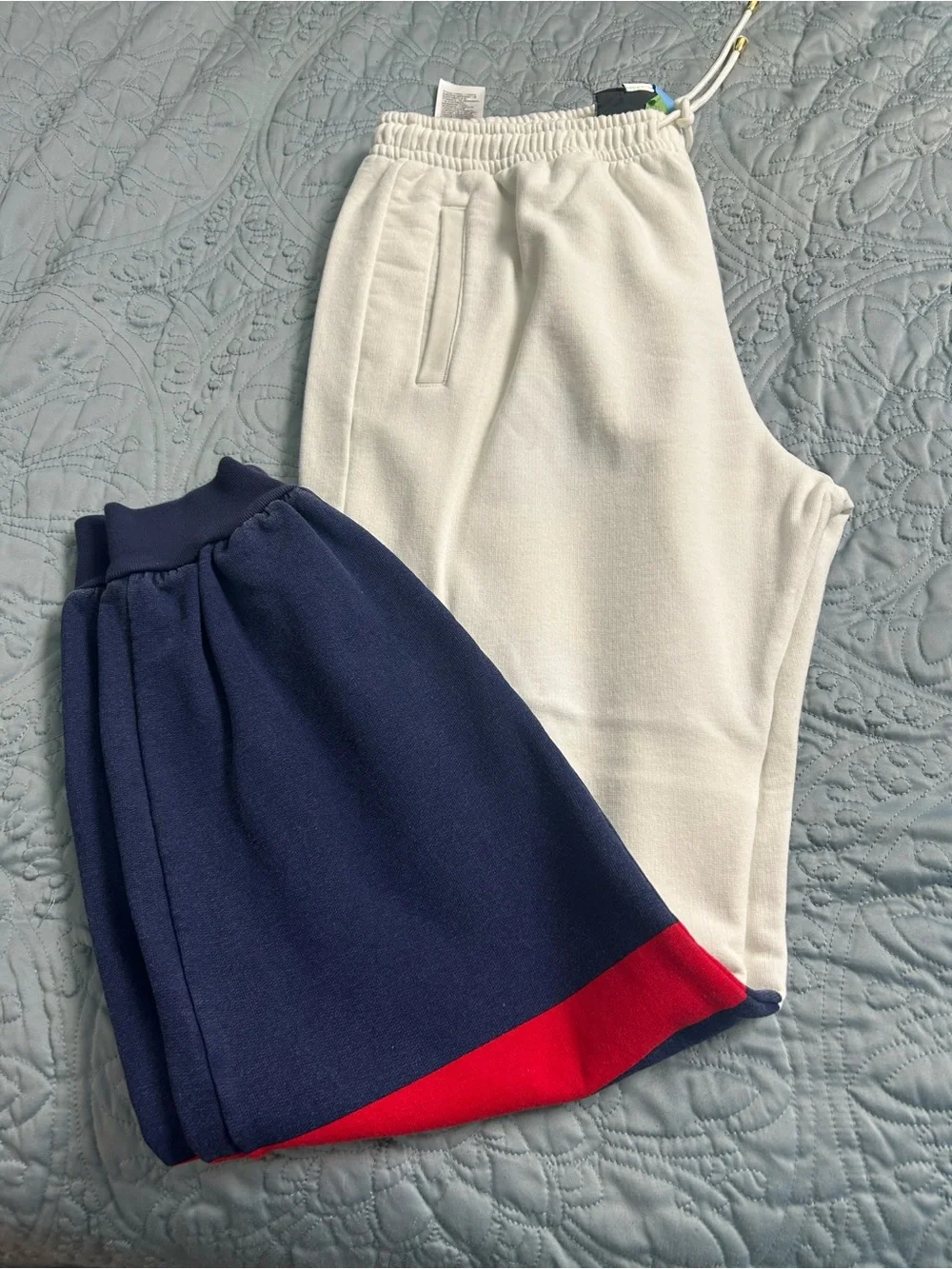 Gucci Men’s XXL Web Stripe Vintage-Effect Cotton Track Jacket & Jogger Pants Set